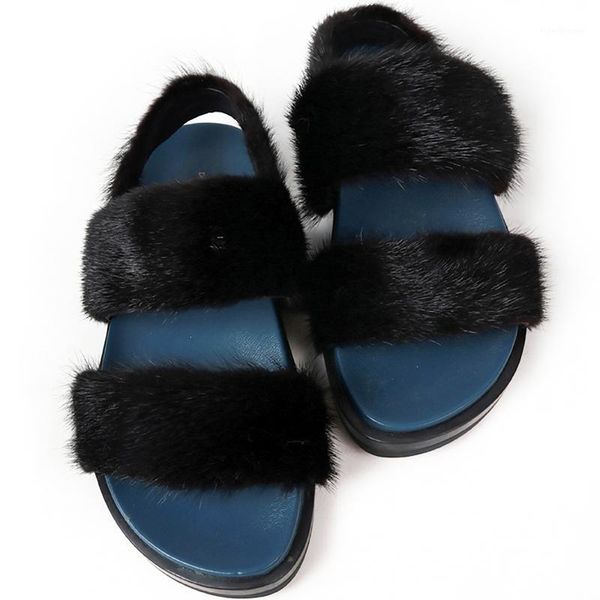 

sandals summer casual women flat lady real sandals1, Black