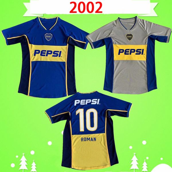 

2002 boca juniors retro soccer jerseys 02 03 football shirts home away classic antique guillermo roman vintage 2003 camiseta de futbol, Black;yellow