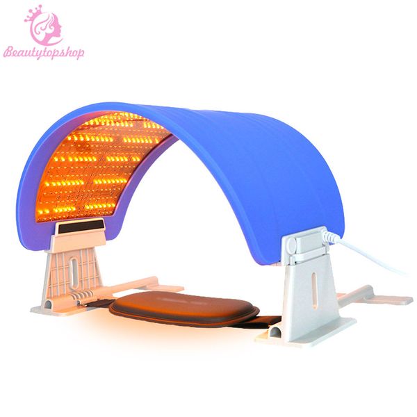 Vendita calda Led 2 in 1 PDT Photon Therapy Maschera per il viso Maschera per la cura della pelle Lampada Macchina per il trattamento dell'acne per salone con occhiali Nave libera