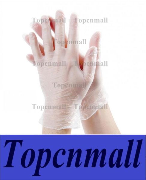 

100pcs/lot disposable wholesale powder vinyl pvc non latex non-dust gloves cleaning waterproof transparent s m l wi