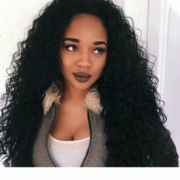 

180% density full lace wig with baby hair deep wave black brazilian pre plucked human hair wigs for women, Black;brown