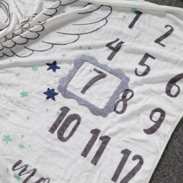 

baby blanket soft flannel pgraphy monthly p newborn milestone crawling r2jf