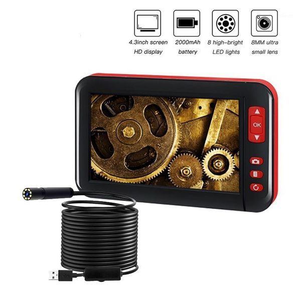 

cameras f200 hd1080p 8mm lens screen inspection waterproof borescope 4.3 inch hd tft ips camera car monitor1