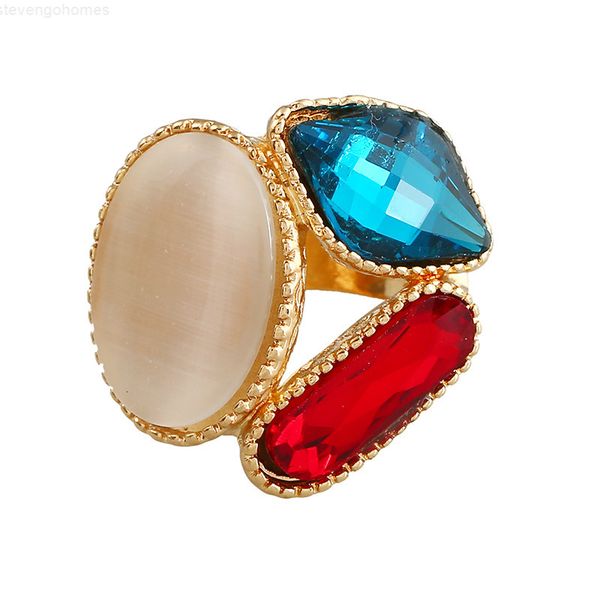 

diamond geometric cat eye jewelry ring new, Silver