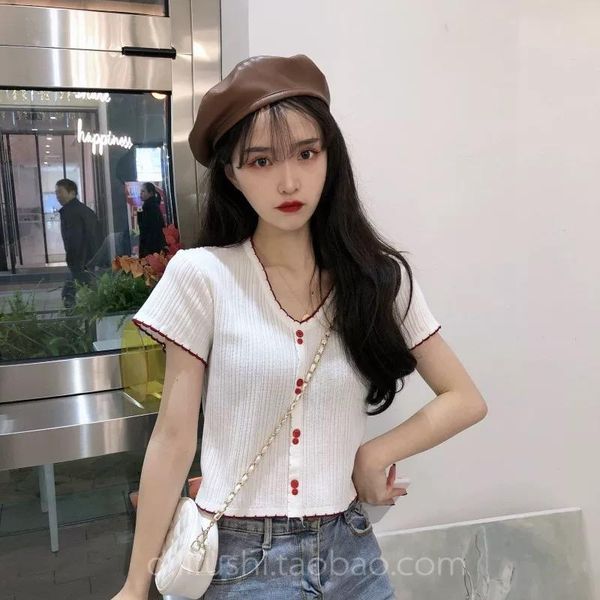 

women shirt fashion lvory t-shirshirt tees short sleeve, White