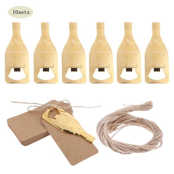 

10 sets vintage beer bottle opener with card tag birthday wedding party favors
