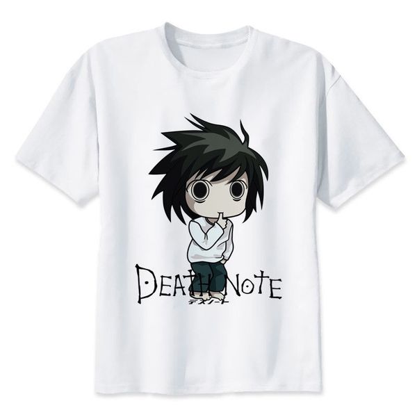 

100% cotton print mens summer funny anime death note cosplay men hip hop fashion l yagami ryuk hoodie designers t shirts sweatshirt