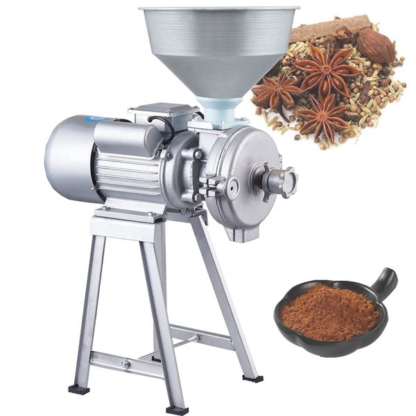 Moedor de cereais triturador de cereais máquina de trituração de grãos secos molhados comercial máquina de moagem para arroz/milho/soja
