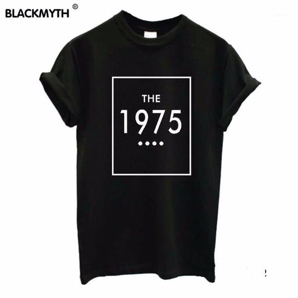 

women's t-shirt women t shirts the 1975 letters print cotton hirt for lady white black tees shirt1