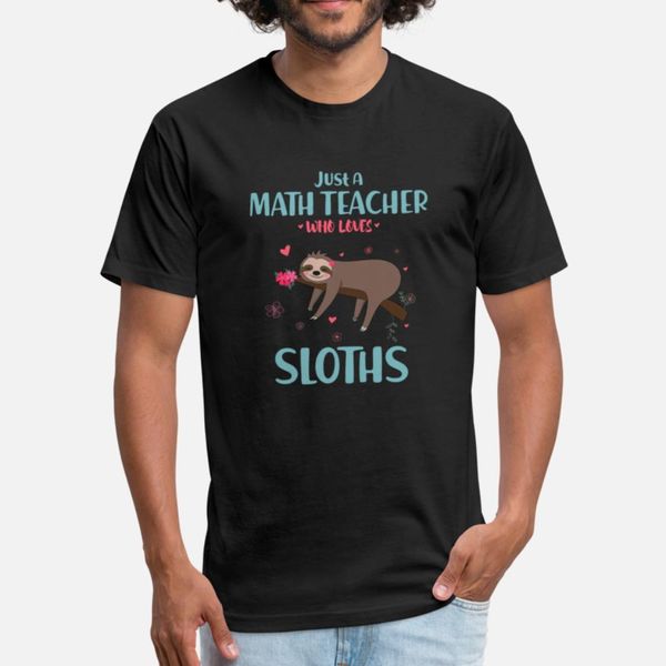 

just a math teacher who loves sloths gift for math t shirt fun oversized white tracksuit hoodie sweatshirt