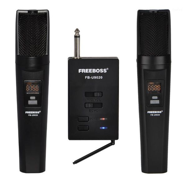 

oss fb-u9020 2 way 2x30 adjustable frequency 2 handheld bluetooth party church school dj karaoke wireless microphone1