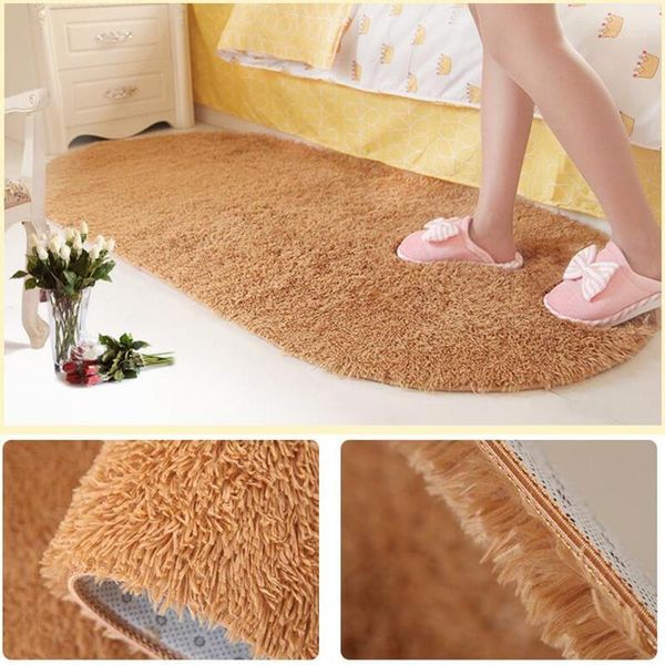 

soft shaggy oval bedside carpet alfombras living room coffee table foyer carpet bedside blanket non-slip floor mats for bedroom1