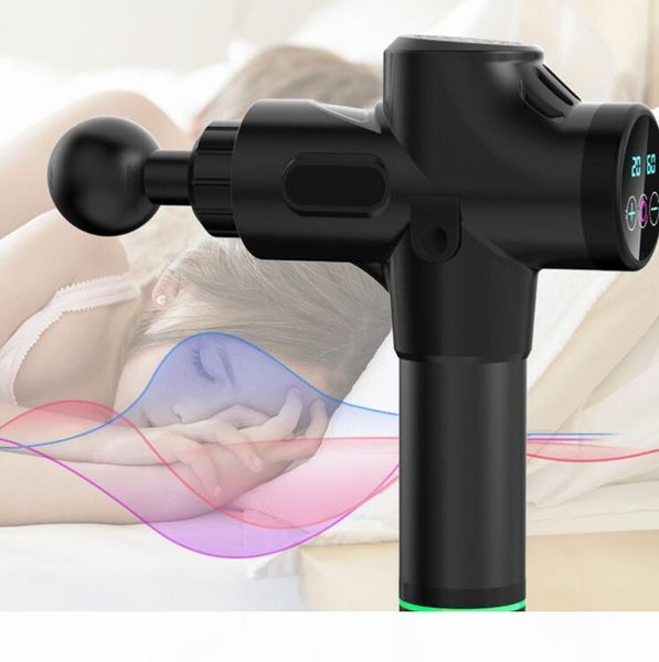 

electric muscle massage gun deep tissue massager therapy gun exercising muscle pain relief body shaping with bag ing