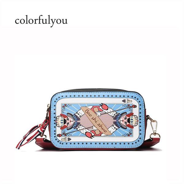 

новая кошка сумка дизайн кочерга женщина индивидуальность сумка двусторонний мультфильм печати сумка для дам сцепления