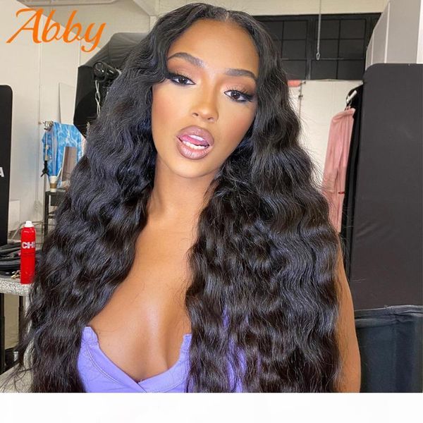 

loose deep wave lace front wigs peruvian 13x4x1 transparent lace front human hair wigs for women 13x4 abby hair, Black;brown