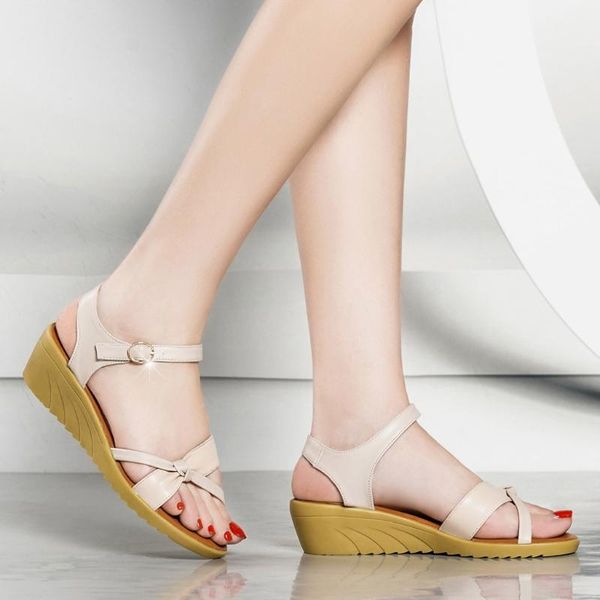 

woman sandals 2020 wedge summer shoes woman sandals gladiator casual beach flip flops ladies shoes zapatos de mujer 3.31, Black
