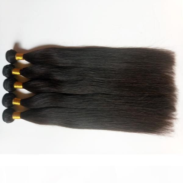 

brazilian european virgin human hair weft 8-28inch silky straight hair weaves 3 4 5pcs soft and smooth indian mongolian remy hair extensions, Black