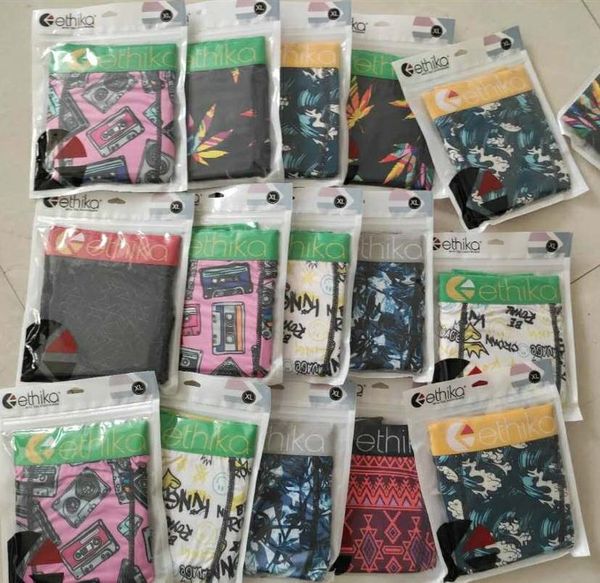 

ethika clothing large boxer underwear men's fitness shorts camouflage men's underwear random mix exclusive packaging 78567, White;black