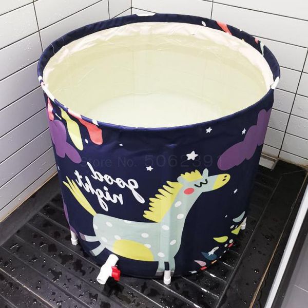 

bathing tubs & seats bath barrel, folding thickening household whole body art
