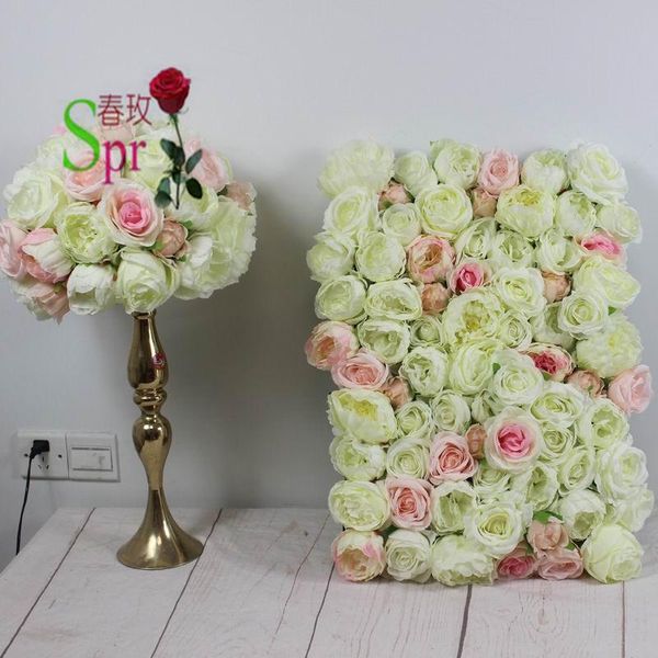 

spr new 10pcs/lot 3d london flower wall wedding backdrop artificial rose hydrangea flower arrangements