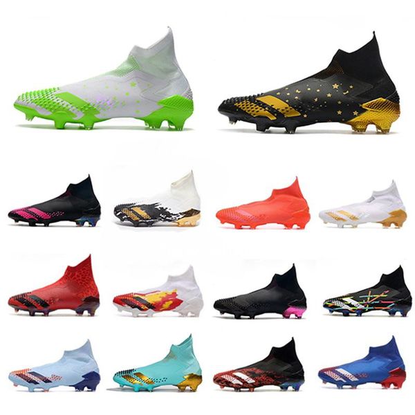 

новый predator mutator 20+ fg inflight dark motion signal green gold metallic местность boots футбол бутсы tormentor laceless футбол обувь, White;red