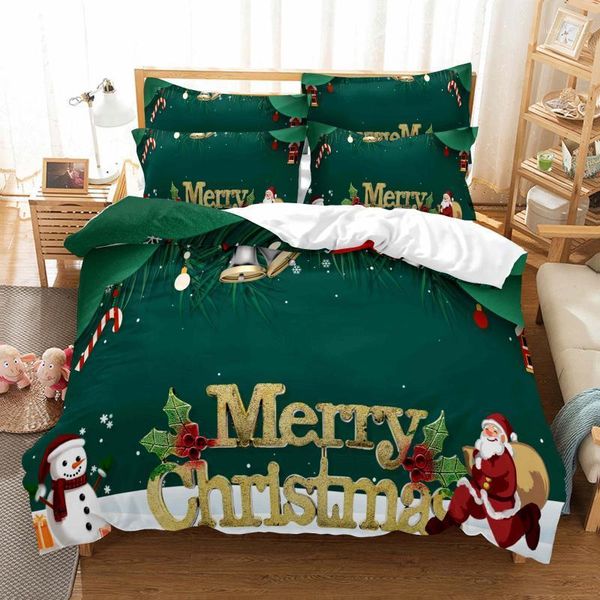 

3d printing bedding set merry christmas duvet cover pillowcase 2/3pcs bedroom bedclothes home textiles1