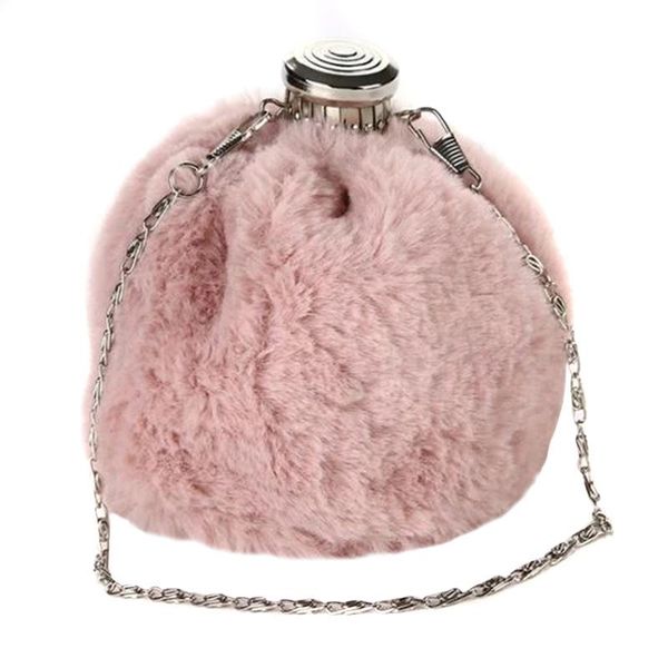 

women portable plush bucket bag mini unique bucket design fashionable for girl 10 x 10 x 10cm