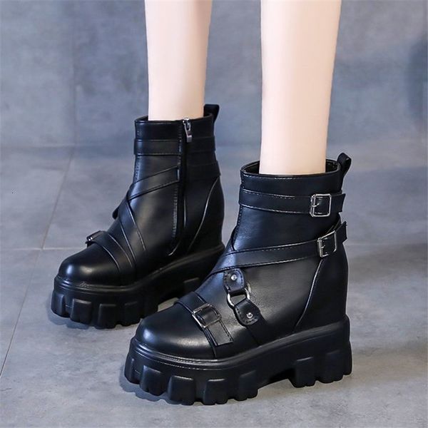 

2021 new autumn fashion leather lace up-resistant desgaste non-slip women boots comfortable boot orf9, Black