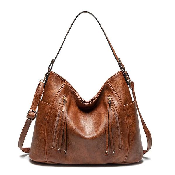 

large capacity women pu leather handbags ladies shoulder messenger bags fashion designer zipper crossbody tote bag