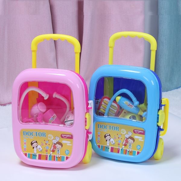 

huanger 23pcs doctor pretend play toys luggage juguetes for child medical kid baby educational box light role gift classic toys y200428