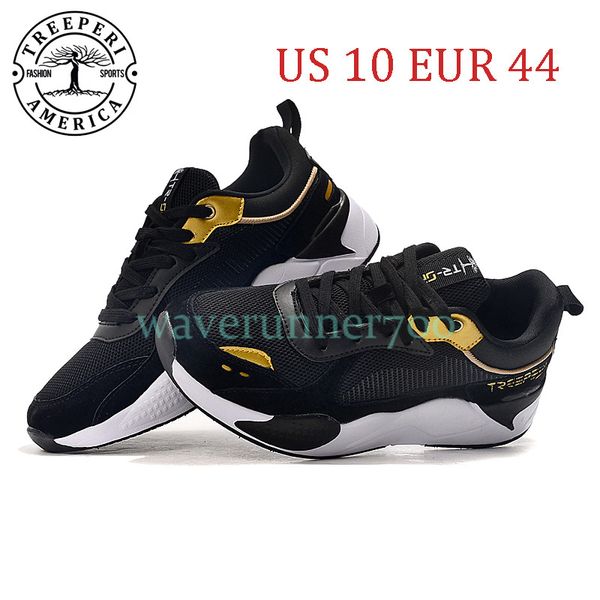 

2021 treeperi fashion chunky 2.0 soft sole running shoes black metallic gold us 10 eur 44 for men trainers