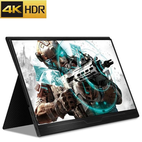 

60hz 100% color 17.3" 4k portable hdmi type c monitor for pc lapphone hdr gaming screen for ps4 pro xbox switch ns