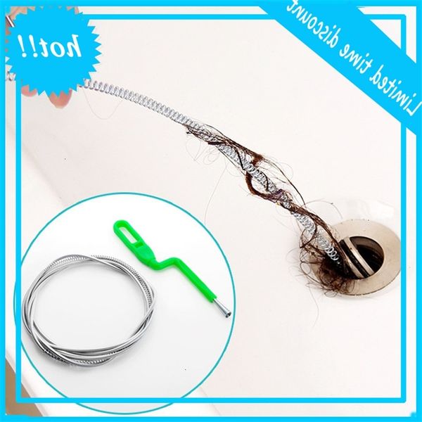 

2.4m hand type wire spring drain hairdressing tool kitchen removal fountain cleaner