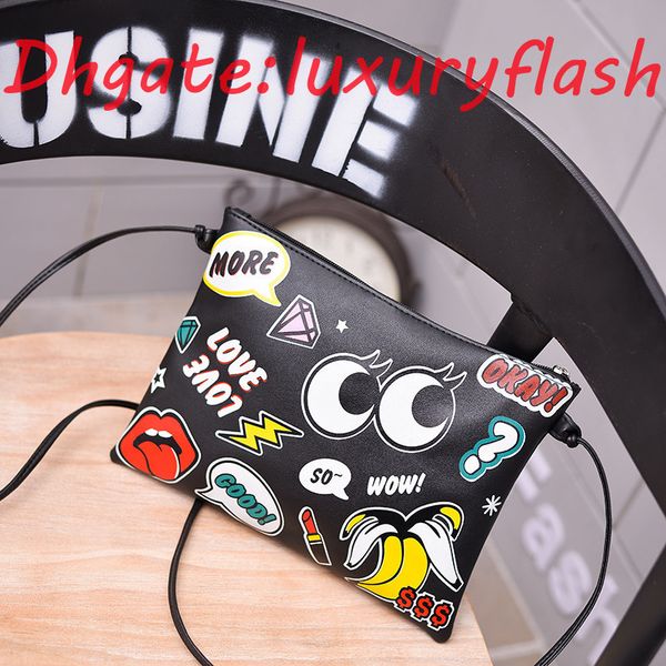 

hbp luxuryflash autumn and winter 2021 new fashion trend printing big eyes envelope single shoulder slung women's small bag