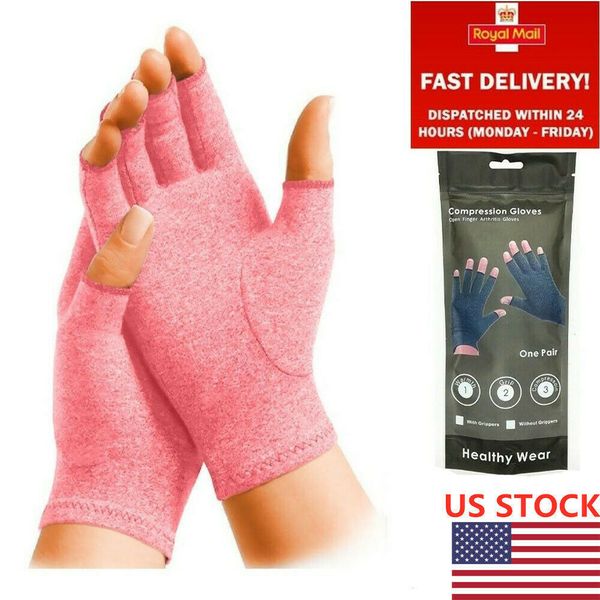 

compression gloves hand joint support arthritis pain relief brace 1 pair unisex, Blue;gray