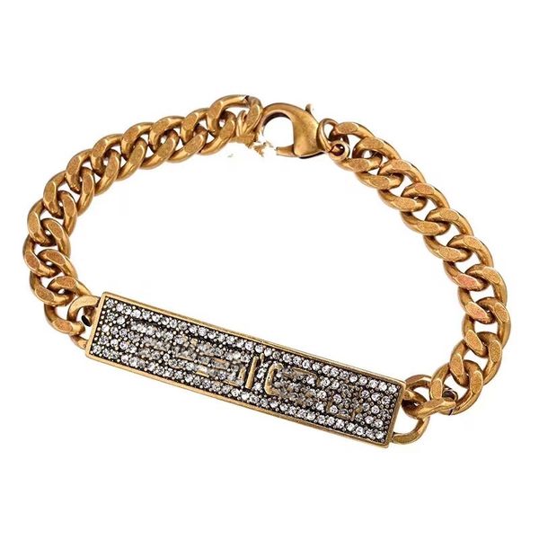 

new letter star bracelet fashion product woman bracelet brass full diamond hand brand bracelet jewelry supply, Black