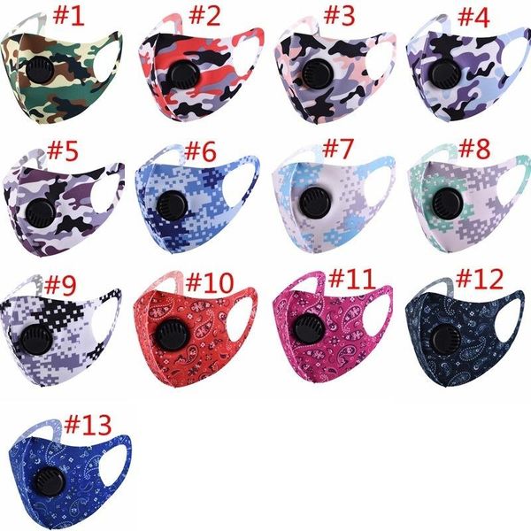 

face washable silk ice mask with hha1482 solid valve dust anti black reusable camo printed masks protective fjqts