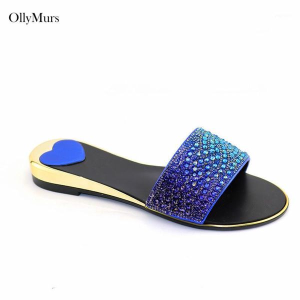 

african rhinestone beach slipper shoes 2020 elegant pumps 2.5cm shoes, Black