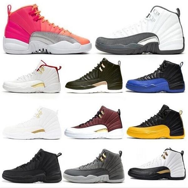 

game royal 12 12s men basketball shoes fiba university gold reptile punch taxi dark grey wings mens trainer sports sneakers 7-13