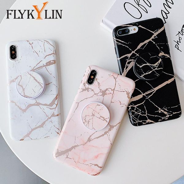 

flykylin marble phone case for samsung galaxy s20 plus back cover for samsung s20 ultra shell skin silicone coque holder stand sqcjgo