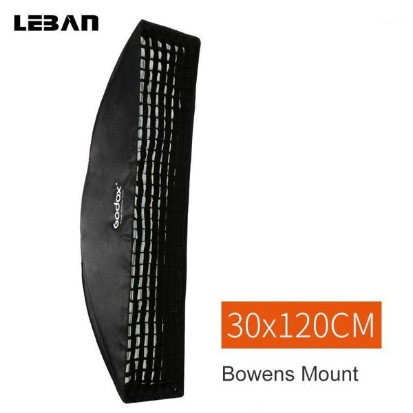 

godox softbox 30 x 120cm 12"x 47" honeycomb grid strip bowens mount softbox for studio strobe flash light1