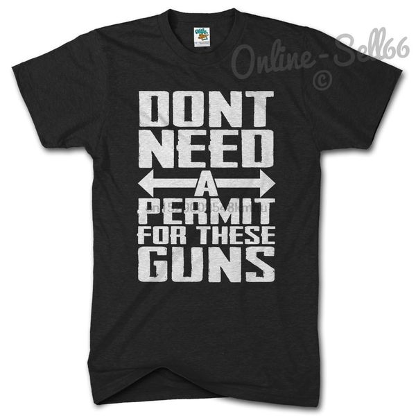 

dont need a permit for these guns gym holiday muscle train summer fashion style classic tee sport hooded sweatshirt hoodie t shirt