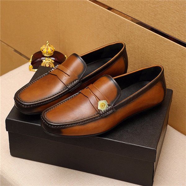 

luxury brands casual men loafers shoes hollow out breathable male british style moccasins shoes man slip on soft driving shoes, Black