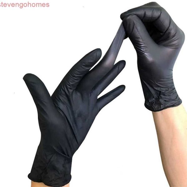 

factory7fxuextra powder nitrile large protective black disposable food grade safety gloves for tattoo supply fast sh