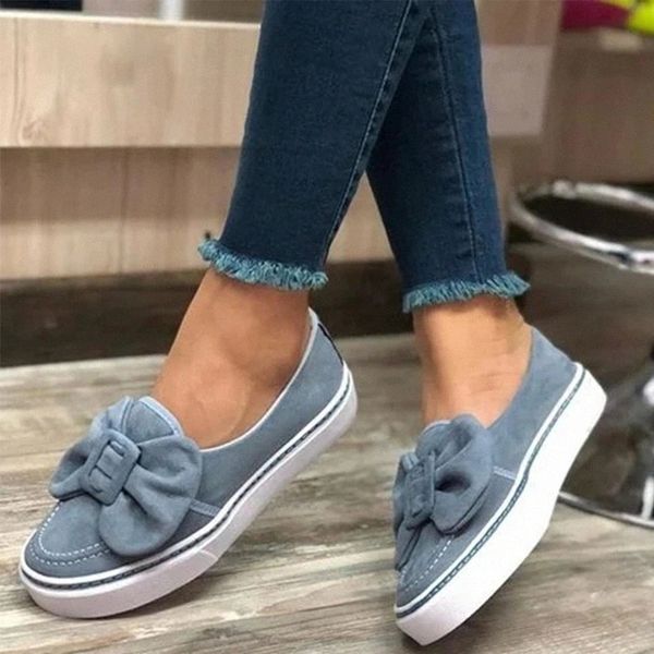 

flats women flock bowknot loafers ladies slip on walking shoes woman sneakers plus size 2020 casual female new fashion #w25p