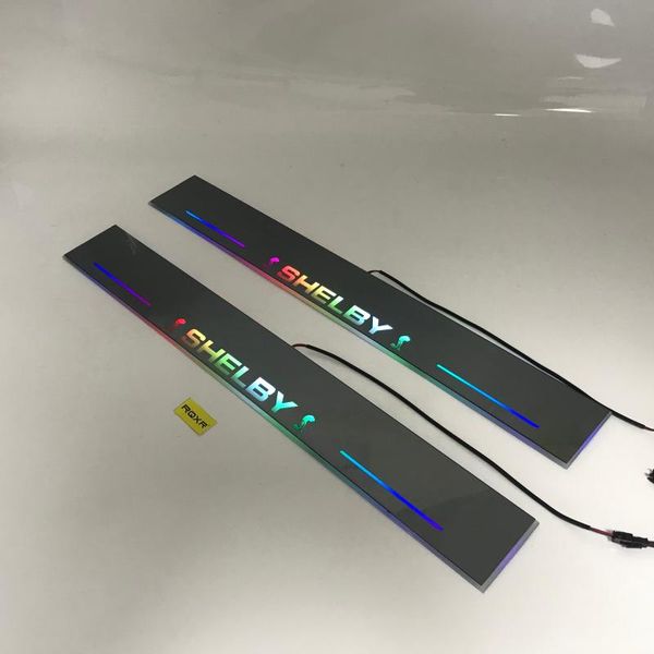 

express delivery led door sill plate strip welcome light threshold guard protectors for shelby