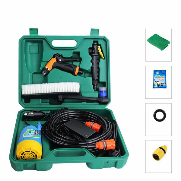 

garden hoses portable 80w high pressure car washer water gun 0.8mpa max washing machine 12v