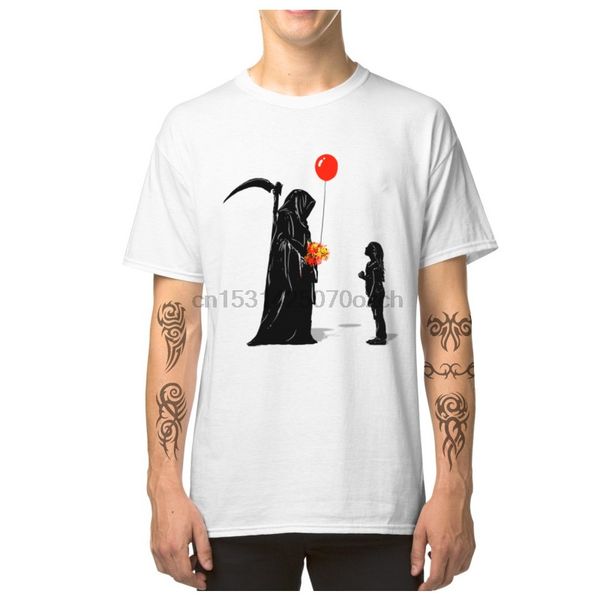 

novelty men gift from grim reaper 100% cotton mens short sleeve unique banksy halloween clothes hoodie designers t shirts sweatshirt
