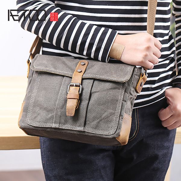 

hbp aetoo waterproof oil wax canvas bag casual literature single shoulder oblique cross bag