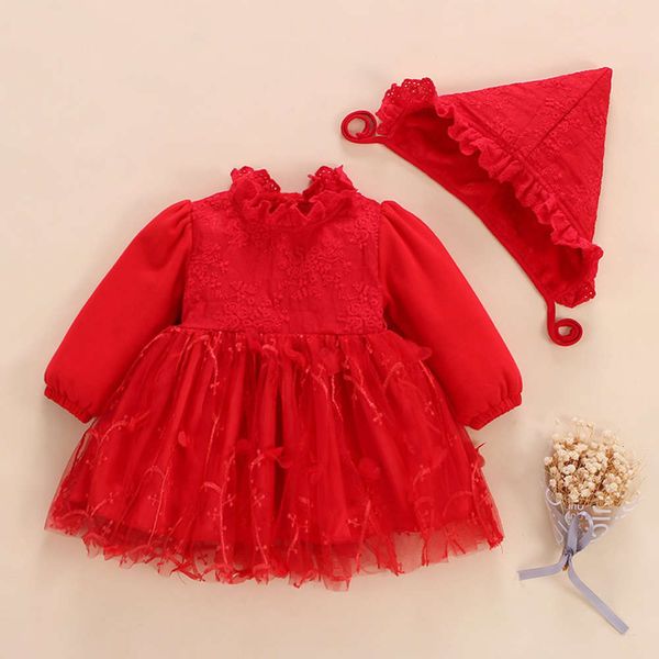 

girl princs plush skirt winter baby children's red new year drs, Red;yellow